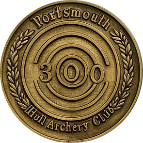 300 Point Badge awarded for scoring 300 in Portsmouth shoot at Hull Archery Club