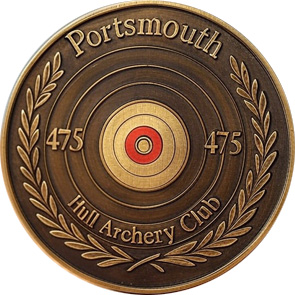 475 Point Badge awarded for scoring 475 in Portsmouth shoot at Hull Archery Club