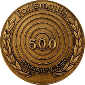 500 Point Badge awarded for scoring 500 in Portsmouth shoot at Hull Archery Club