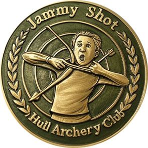 Jammy Shot Badge awarded for those inexplicable, once-in-a-lifetime shots at Hull Archery Club